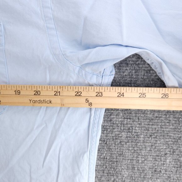 Brooks Brothers Medium Cotton Button-Down Blue Shirt Pocket Long Sleeve Mens - Picture 11 of 16